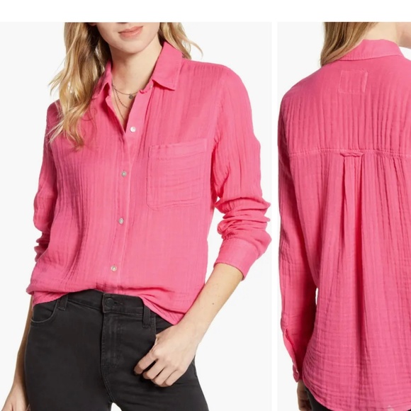 Rails Ellis Cotton Gauze Button-Up Shirt - Picture 1 of 5